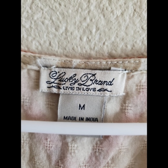 Lucky Brand Ivory Lace Chiffon Split Back Sweater - Picture 5 of 5